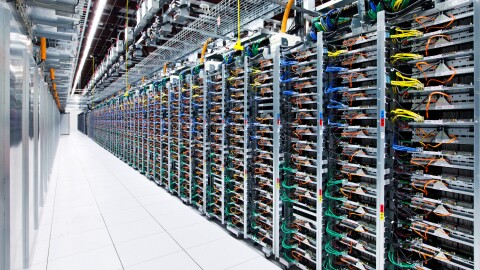 Interior of a data center