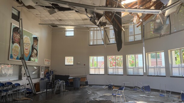 The interior of Roof Above's Day Service Center as of Tuesday. 