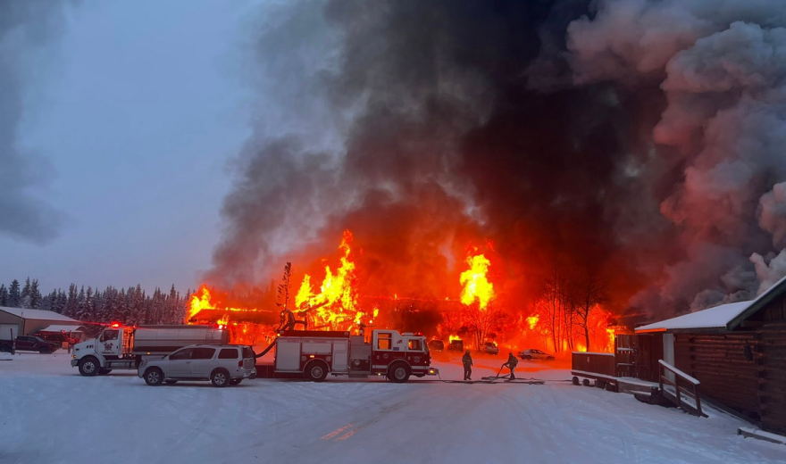 The state Department of Public Safety is investigating why the care of a missing woman was found in the parking lot of the Caribou Hotel in Glennallen. The log structure was destroyed by fire on Nov. 12.