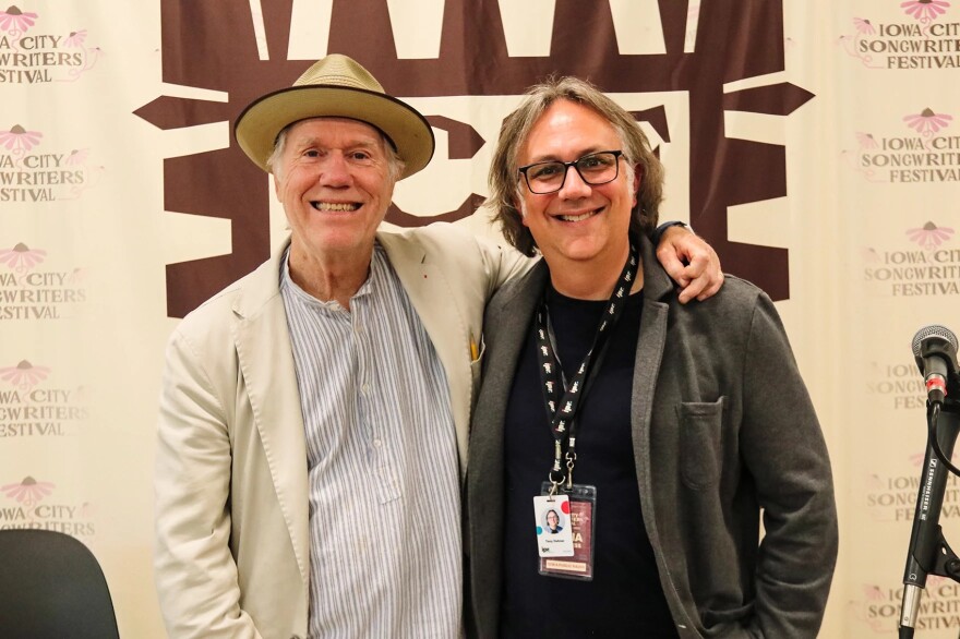 Loudon Wainwright III spent his 79th birthday with Tony Dehner, speaking to a crowd at ICSF about family, lost tracks, his stints on M*A*S*H and Undeclared and his reverence for the late Tom Lehrer.