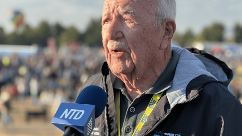 Ron Smith being interviewed at the 43rd Great Reno Balloon Race back in 2024.