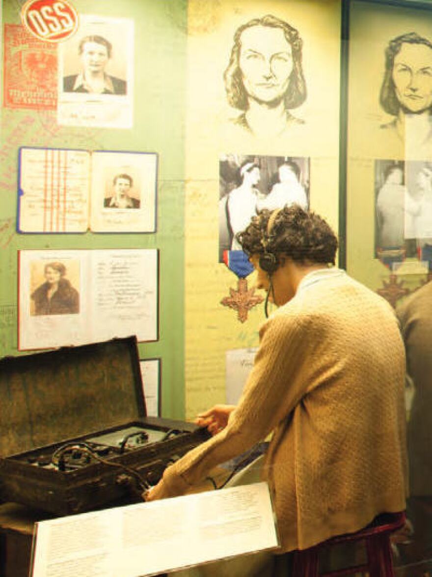This mannequin of World War II spy Virginia Hall is on display at the CIA Museum at the agency's headquarters in Langley, Va. While her story is well recognized inside the intelligence community, it is only now coming to a wider audience in a series of books and planned movies.