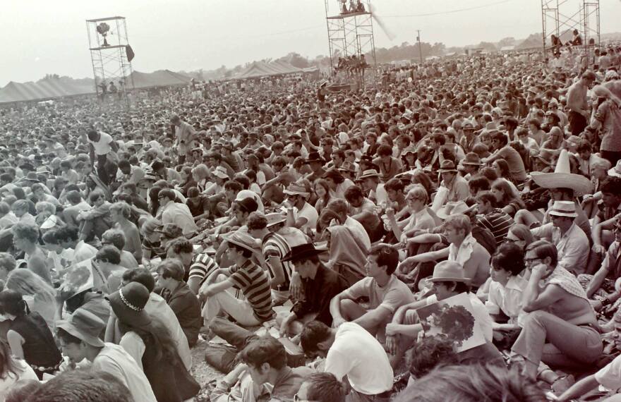 The crowd at 1969's International Pop Festival