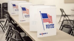 A polling location in Jefferson City the morning of Aug. 6 (Annelise Hanshaw/Missouri Independent)