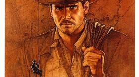 Movie poster that reads 'Indiana Jones: Raiders of the Lost Ark.' 