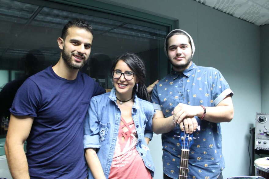 Nick Fernandez, Deja Elyze &amp; Alex Athanasaw. Photo: Matthew Peddie
