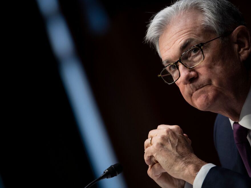 Fed Chair Jerome Powell is pictured during his re-nomination hearing with the Senate Banking Committee on Capitol Hill, in Washington, D.C., on Jan. 11. The Fed raised interest rates on Wednesday for the first time since 2018.