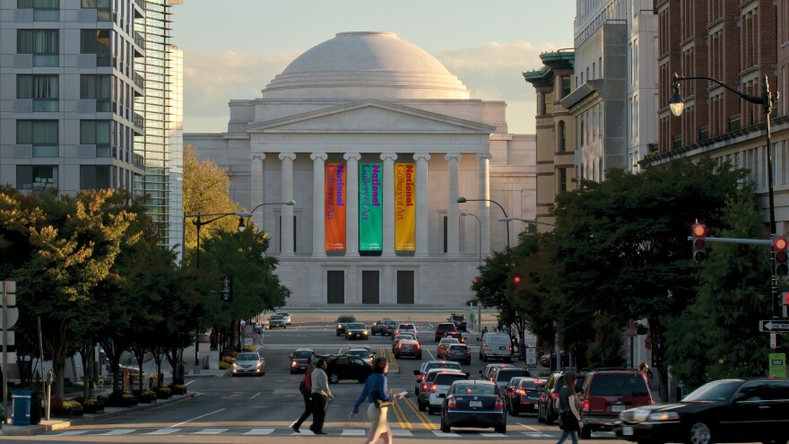 A rendering of new signage designed for the National Gallery of Art.