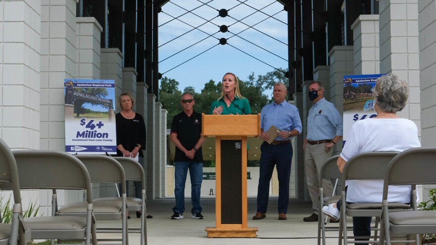 Leon County Parks and Recreation Director Amanda Heidecker, a former NCAA cross-country runner for Florida State University, describes the efforts that took place over the last decade to fully develop Apalachee's permanent championship cross-country course, finish line, awards stage and multi-use building.