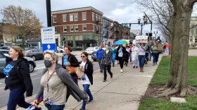 About 200 people took part in a march and rally in downtown Lexington to mark National Trans Day of Visibility and protest legislation passed by the General Assembly this session.