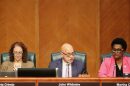 Houston Mayor John Whitmire speaks in favor of a proposed ordinance on Apr. 8. 
