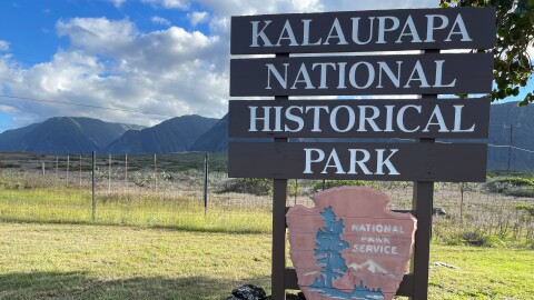 Kalaupapa National Historic Park sign on Dec. 3, 2025.