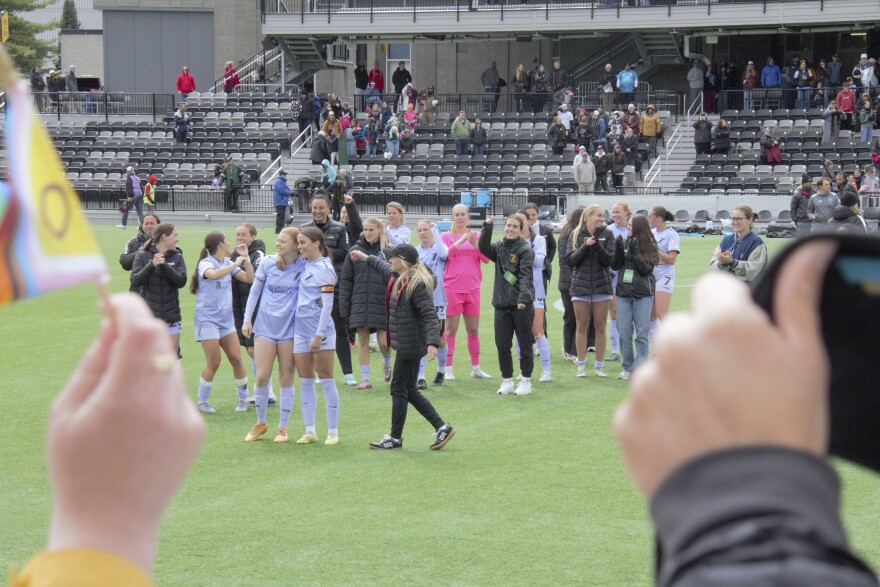 The Spokane Zephyr thank their supporters after winning their final match 4-0 on May 16, 2026.