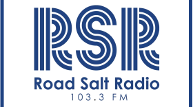 Road Salt Radio logo, dark blue lettering