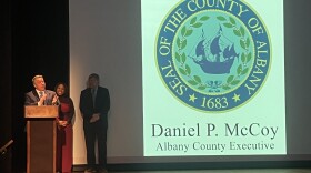 Albany County Executive Dan McCoy unveiled the video at the University at Albany Thursday.