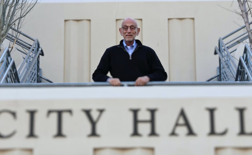 Park City Council candidate Bob Sertner, in front of the Marsac Building.