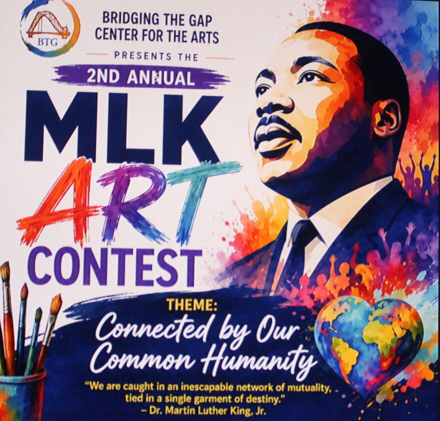 Bridging the Gap poster for MLK Art Contest 