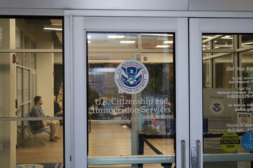 The citizenship ceremonies were held Thursday at the USCIS office on 4th Street in downtown Louisville.