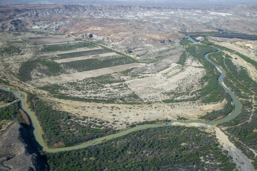 A stretch of the Rio Grande running through Presidio County.