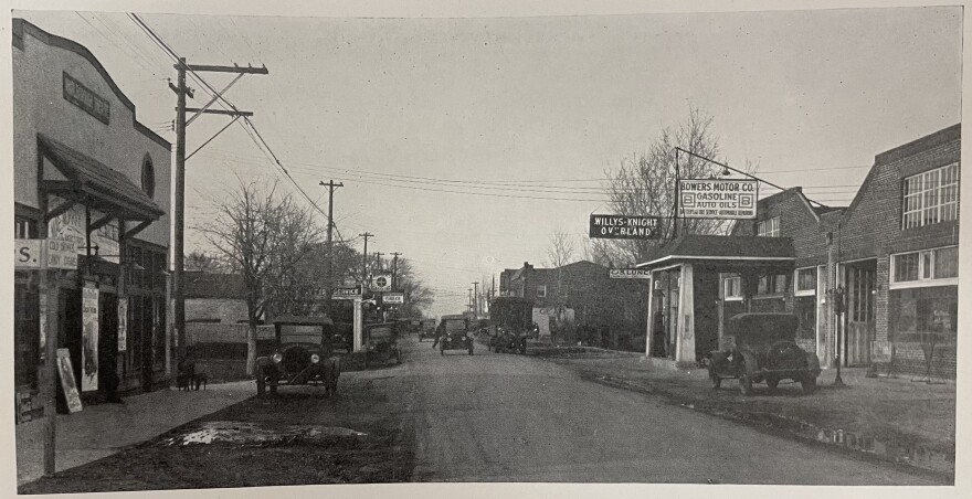 Marlborough, while never an incorporated town, began in the early 1900s and was lauded as a bustling growth community by the 1920s. Its main street (now The Paseo) is shown here in this photo from 1926.