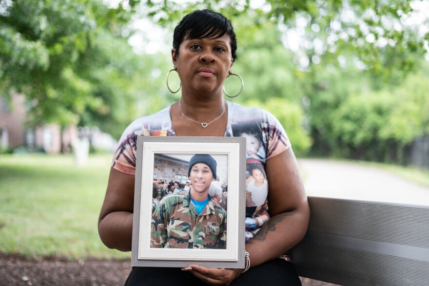 Pamela Brooks holds a photo of her late son Amir Brook. "I got closer to the community when my son Amir passed," Brooks said. "Bikers from all over the country reached out to me. He was pursued by a police officer." Brooks is an advocate in the <a href="https://www.instagram.com/nochase_amirbrooks/?hl=en">no chase</a> movement.