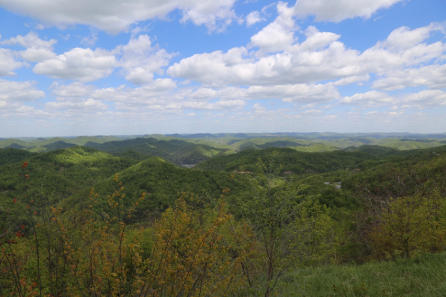 The view of Appalachian Kentucky from Pine Mountain.