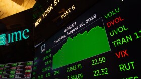 Traders work on the floor at the closing bell of the Dow Industrial Average at the New York Stock Exchange on Aug. 16, 2018 in New York. (Bryan R. Smith/AFP/Getty Images)