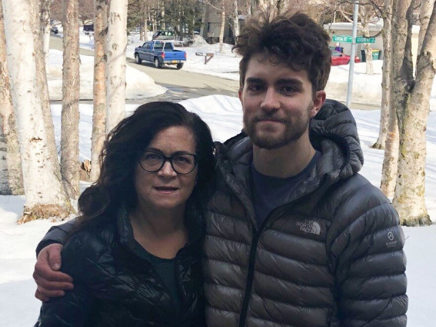Candace Grenier, a dental hygienist in Anchorage, Alaska, lost her job last month. Both she and her son Ryeder applied for unemployment benefits but haven't gotten them.