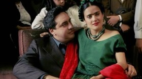 Alfred Molina and Salma Hayek star as Diego Rivera and Frida Kahlo in Frida (2002), one of our listener's picks for best fine art film.