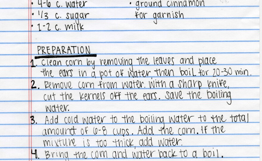Atole De Elote Recipe