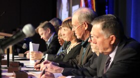 Representatives from lower Colorado River basin states, the federal government and tribes sign the new 500+ plan. The deal, formalized at the Colorado River Water Users Association conference in Las Vegas, allocates millions of dollars to help put water back into Lake Mead.