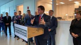 Governor Ron DeSantis in Kissimmee. Photo: Danielle Prieur