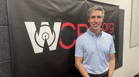 Peoria Heights Mayor Matthew Wigginton in the WCBU studio.