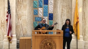 Dabi García and Paula Garcia of the New Mexico Acequia Association at the Roundhouse