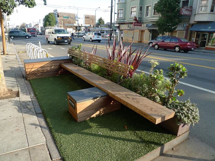 A parklet in San Francisco.