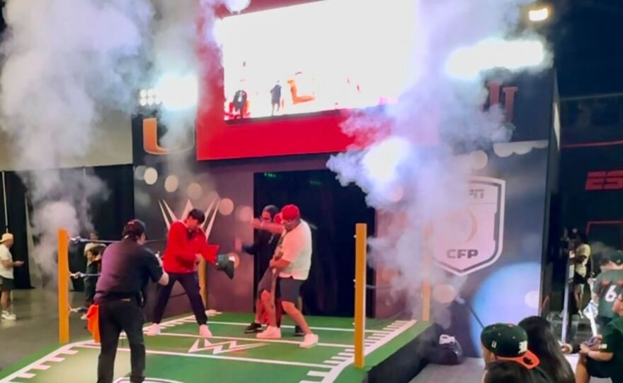 Hoosiers turned out Sunday at Playoff Fan Central in Miami Beach.