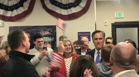 Photo of Romney in crowd.