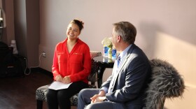 Political group Shirleys Kitchen Cabinet hosts a candidate forum at the beauty salon.  Amanda Balabon Landayan interviews mayoral hopeful Henry Klein.