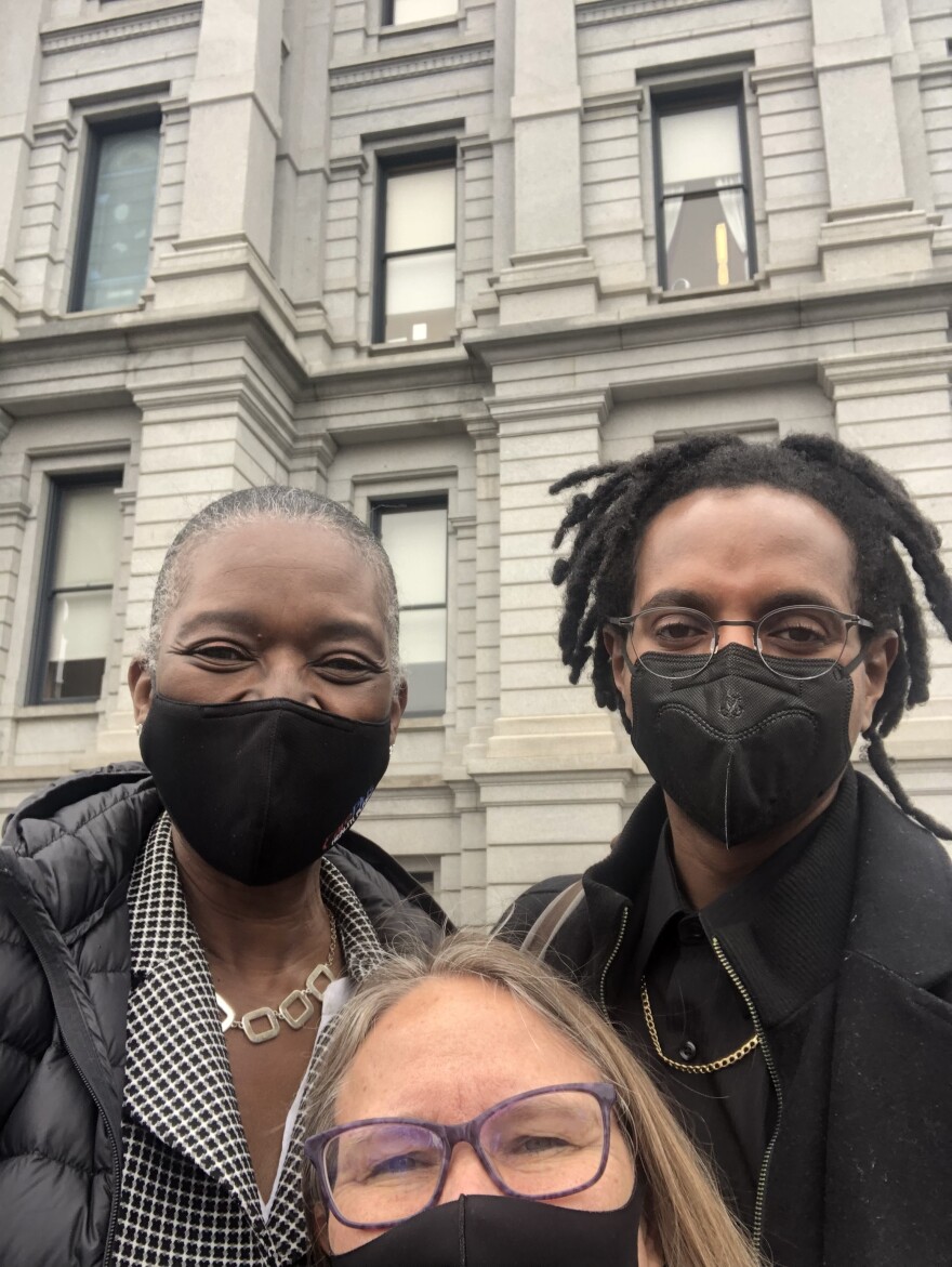 Sharon Battle (left), Kamau Allen (right) and Marilynn Ackerman (center) work with Together Colorado. The group provided resources and assistance when Charles Battle II was facing prison time for attempted aggravated robbery. The charges were dismissed.