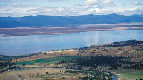 Aerial view of Upper Klamath Lake, near Klamath Falls, Oregon