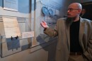 Luzerne County Historical Society Director of Operations and Programs Mark Riccetti Jr. discusses some of his favorite pieces in the society's "Celebrating the Semi-Quincentennial 250 Years of History" exhibition.