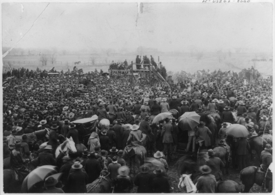 For her new documentary, <em>Lynching Postcards: Token Of A Great Day, </em>filmmaker Christine Turner examined hundreds of black-and-white photographs that show how organized these events were and included chilling messages that shared the experience with those who weren't there. The postcard above shows the crowd at the lynching of Henry Smith in Paris, Texas, in 1893.