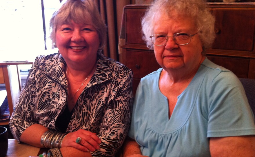 Vicky Young (left) with her mother. Young developed kidney disease after donating one of her kidneys to a friend seven years ago.