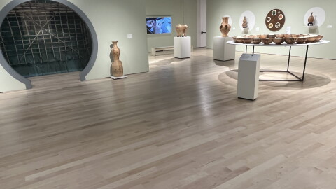 Vivian Chiu’s sculptures began as wooden shipping crates that held porcelainware as they traveled from Asia to the United States. Her artwork explores the complexities of being connected to a place from afar.