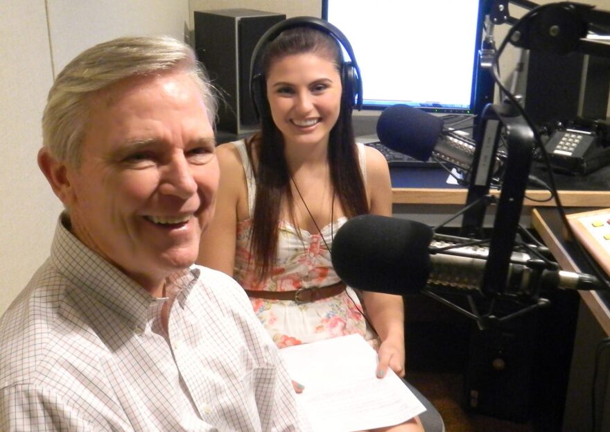 Interim Director of the Bob Graham Center for Public Service, David Colburn with Florida's 89.1, WUFT-FM's Stephanie Denardo.