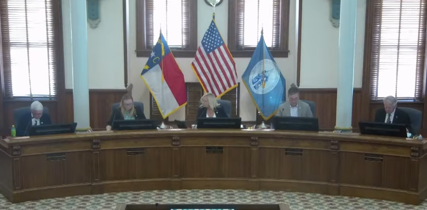 The New Hanover County Board of Commissioners during their Monday, September 21 meeting.