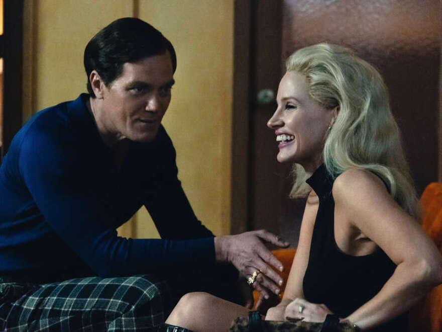 Michael Shannon (left) as George Jones and Jessica Chastain (right) as Tammy Wynette in George & Tammy.