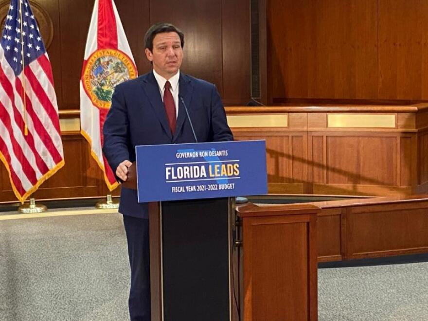 Gov. Ron DeSantis proposed a record $96.6 billion state budget for the upcoming fiscal year on Jan. 28, 2021. 