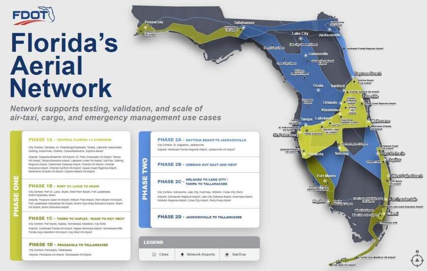 Florida’s aerial network map.