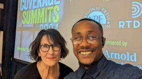 Peggy Lowe and Lawrence Brooks IV at the 2024 RTDNA Crime Coverage Summit